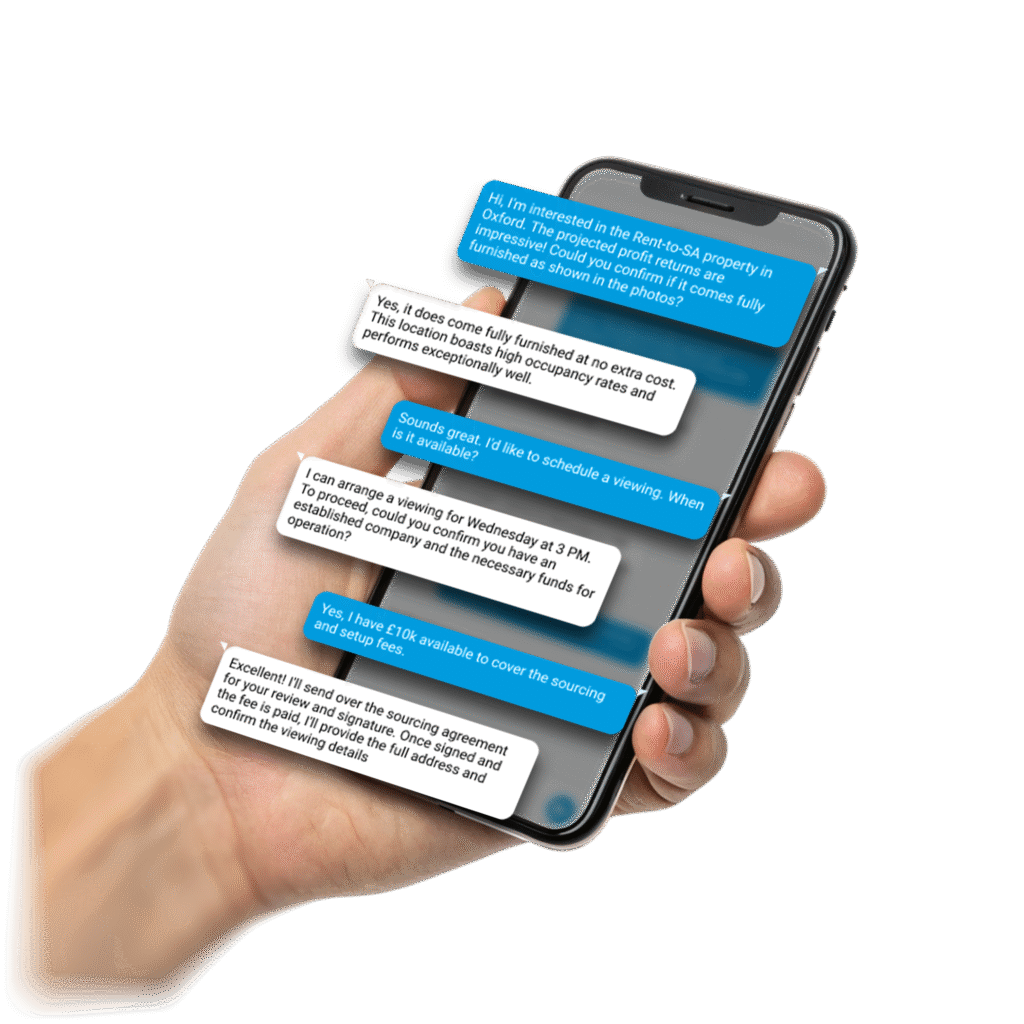 Secure in-app chat and payment feature graphic